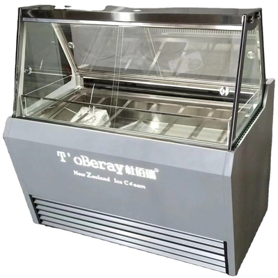 Single-temperature Gelato Ice Cream Display Freezer Showcase Ice Cream Display Showcase Refrigerator Case Counter