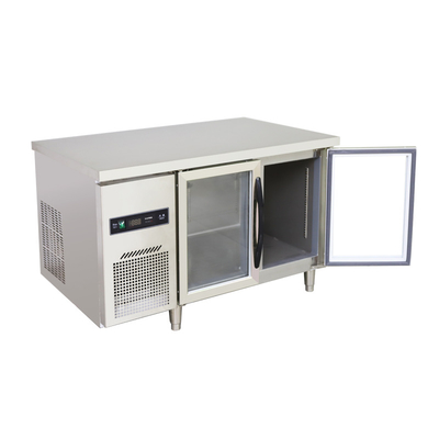 Double-temperature kitchen freezer under worktable refrigerator cooler counter display sale refrigerator