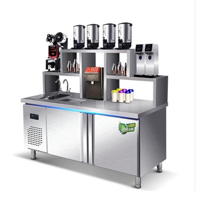 High Cutoms Made Custom Made Stainless Models Steel Bubble Tea Used Brew Serving Refrigerate Freeze Bar Counter