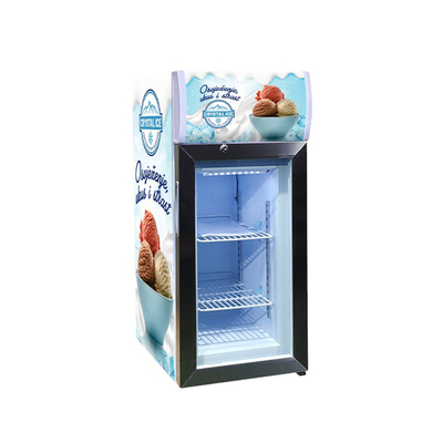New Single-temperature Mini Counter Top Glass Door 21L Ice Cream Display Freezer with ETL