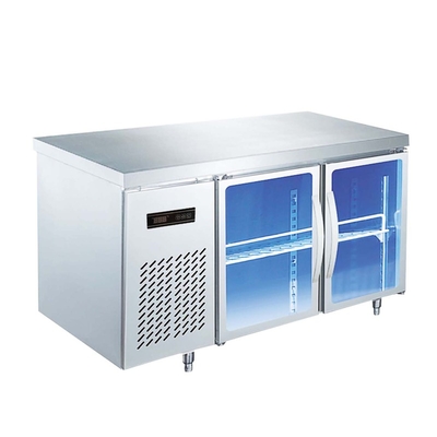 Green&amp;Health Stainless Steel Commercial Stainless Steel Under Counter Fridge Freezer