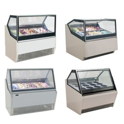 Double-temperature Countertop Mini Small Ice Cream Table Top Ice Cream Showcase Display Fridge Freezer Freezers For Ice Cream