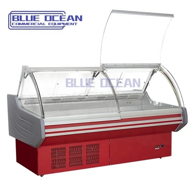 Wholesale Single-Temperature Flip Glass Door Deli Meat Display Fridge