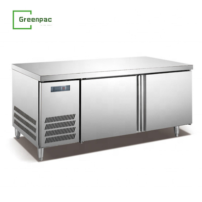 Single-temperature 1.8m Double Door Bar Counter Work Table Fridge Refrigerator Freezer Under Counter Fridge