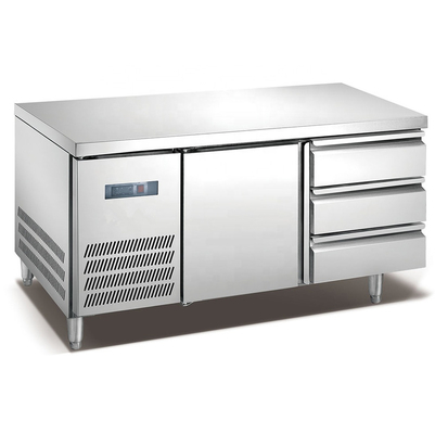 Single-temperature 1.5m Under Counter Fridge With Three Drawers Bar Counter Fridge Workbench Kitchen Freezer