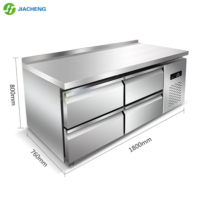 Single-temperature Jiacheng Stainless Steel Kitchen Refrigerator Freezer Counter Workbench Drawer Style TG1500T4F