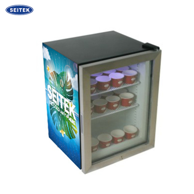 COMPRESSOR worktop high quality single glass door small ice cream freezer for store