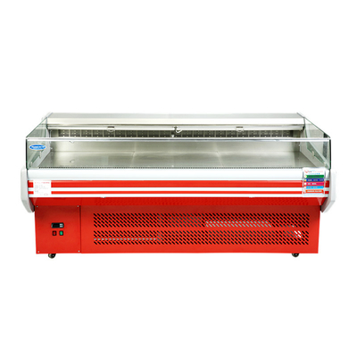 Single-temperature Butcher Shop Retail Refrigerator Fresh Fish Meat Open Display Counter