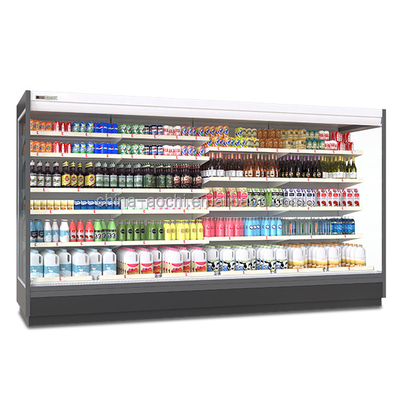 Double-temperature open supermarket refrigerator