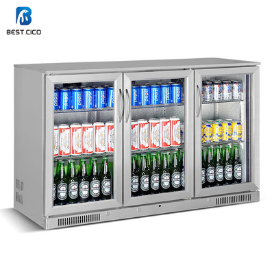 COMPRESSOR SC-318FS 3 Doors Bar Beer Beverage Hinged Fridge Back