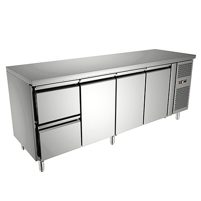 SUS 304 Stainless Steel Refrigeration Equipment Commercial Refrigerator Under Bench Freezer