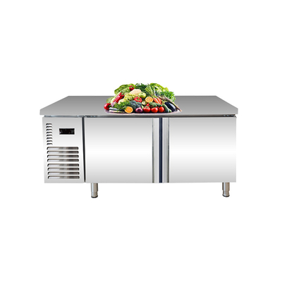 Commercial Single-Temperature 2-Door Salad Under Counter Glass Fridge Refrigerator Commercial Bar Beer Line Under Counter