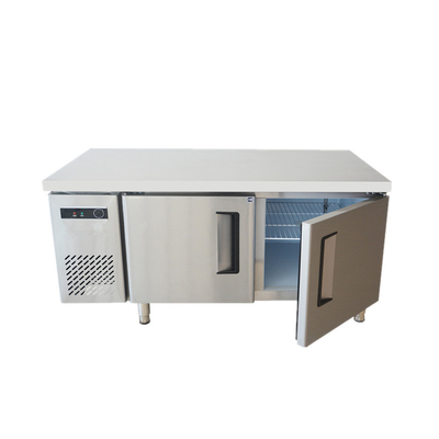 Double-temperature 1.5M Stainless Steel Worktable Bar Counter Fridge Freezer For Kitchen Restaurant