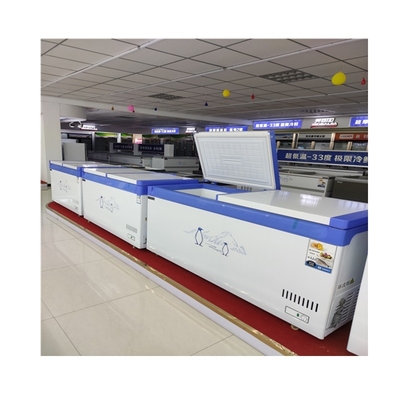 1000l High Temperature Customized Sticker Double Freezer Chest Frozen Chest Freezer With Bsakets