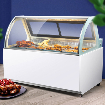 Cooler Glass Doors Commercial Counter Double-temperature Display Fridge
