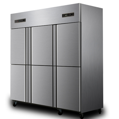 1800*700*1920MM Commercial Vertical Freezer 6 Door Refrigerator Upright Salad Counter Freezer Refrigerator Refrigerators